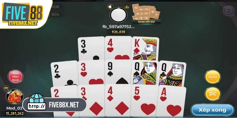 Các bộ bài có trong cách chơi game mậu binh