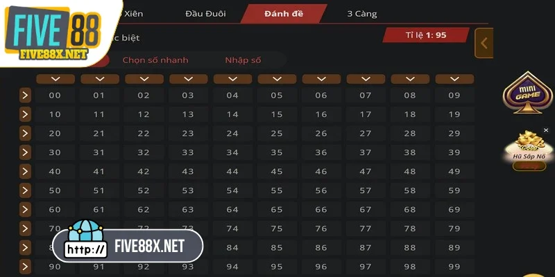 Lưu ý khi tham gia chơi tại sảnh lô đề Five88